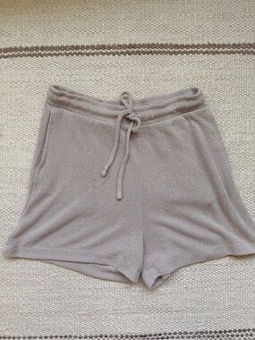 H&M Knit Drawstring Lounge Shorts - Taupe